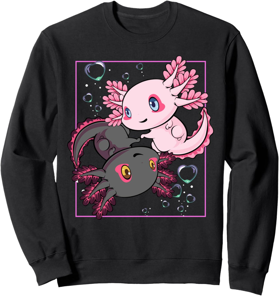 Niedliches Kawaii Axolotl Salamander Pastel Goth Japanisches Sweatshirt