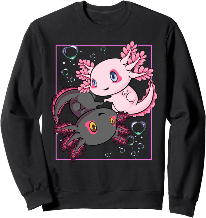 Niedliches Kawaii Axolotl Salamander Pastel Goth Japanisches Sweatshirt