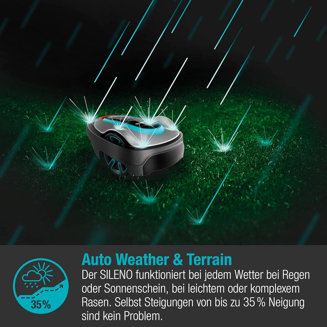 Gardena Mähroboter smart SILENO city 600 m² Set: Innovative LONA AI-Technologie, Steuerung per App,