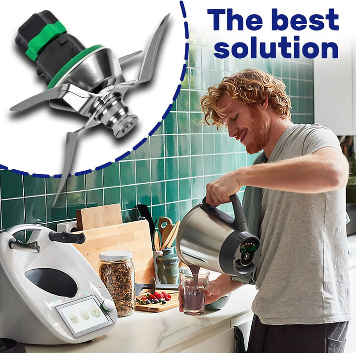 MONTERAL Satz Messer und Dichtungsring - für Vorwerk Thermomix TM5 Küchenmaschine - Garantie 10 Jahr