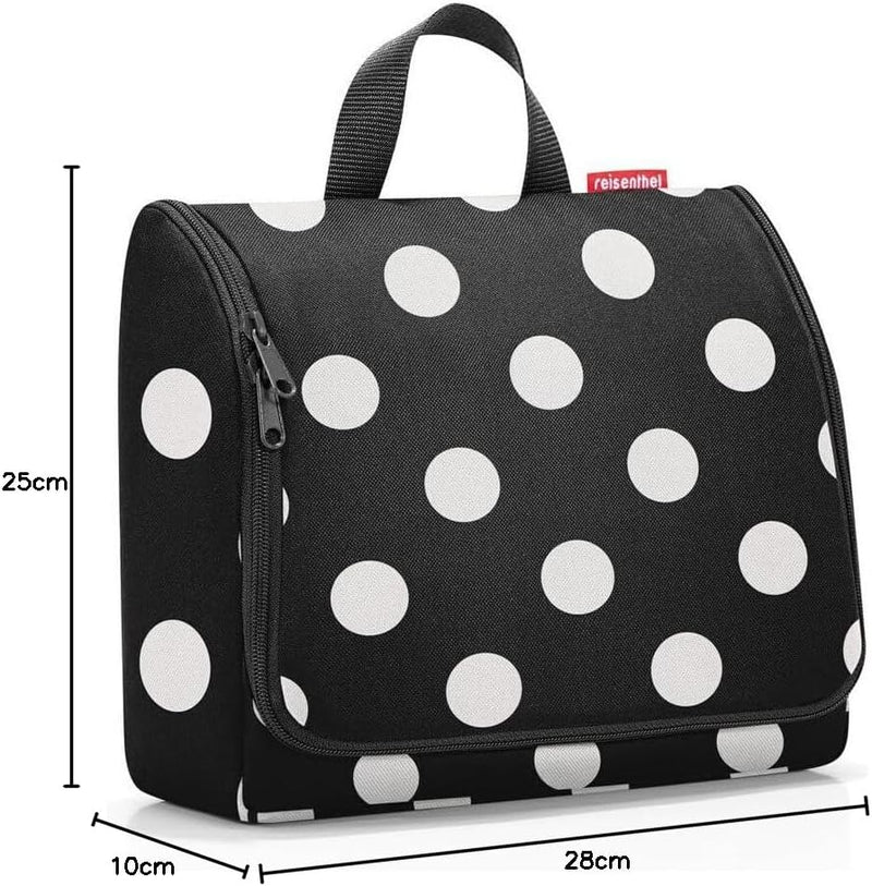 reisenthel toiletbag XL dots White - praktischer Kulturbeutel mit Haken, wasserabweisendes Material,