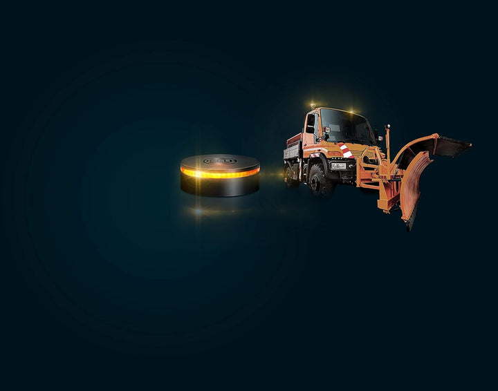 HELLA - LED-Blitz-Kennleuchte - K-LED Rebelution - 24/12V - gelb - Anbau/Magnetbefestigung - Kabel:
