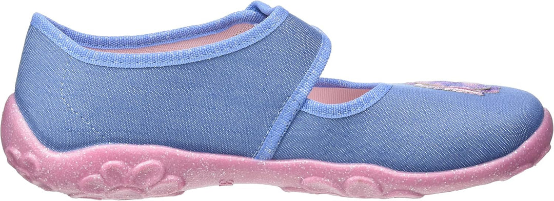 Superfit Mädchen Bonny Hausschuhe 23 EU Blau Rosa 8020, 23 EU Blau Rosa 8020