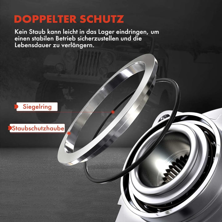 Frankberg 1x Radnabe Radlagersatz Vorne Links oder Rechts Kompatibel mit 3 BM 2.2L Schrägheck 2013-2