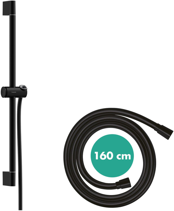 hansgrohe 24400670 Unica Pulsify S 65 cm mit Push Handbrausehalter und Isiflex Brauseschlauch 160 cm