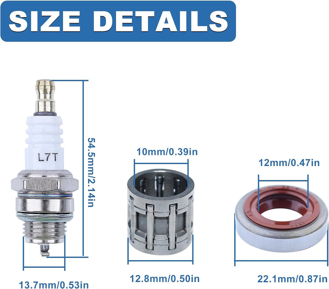 AUMEL 40mm Zylinderkolben Kit Für Stihl FT250 HT250 FS250 FS250R FS202 FS120 FS200 Freischneider Ers