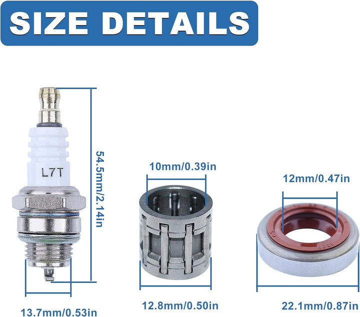 AUMEL 40mm Zylinderkolben Kit Für Stihl FT250 HT250 FS250 FS250R FS202 FS120 FS200 Freischneider Ers
