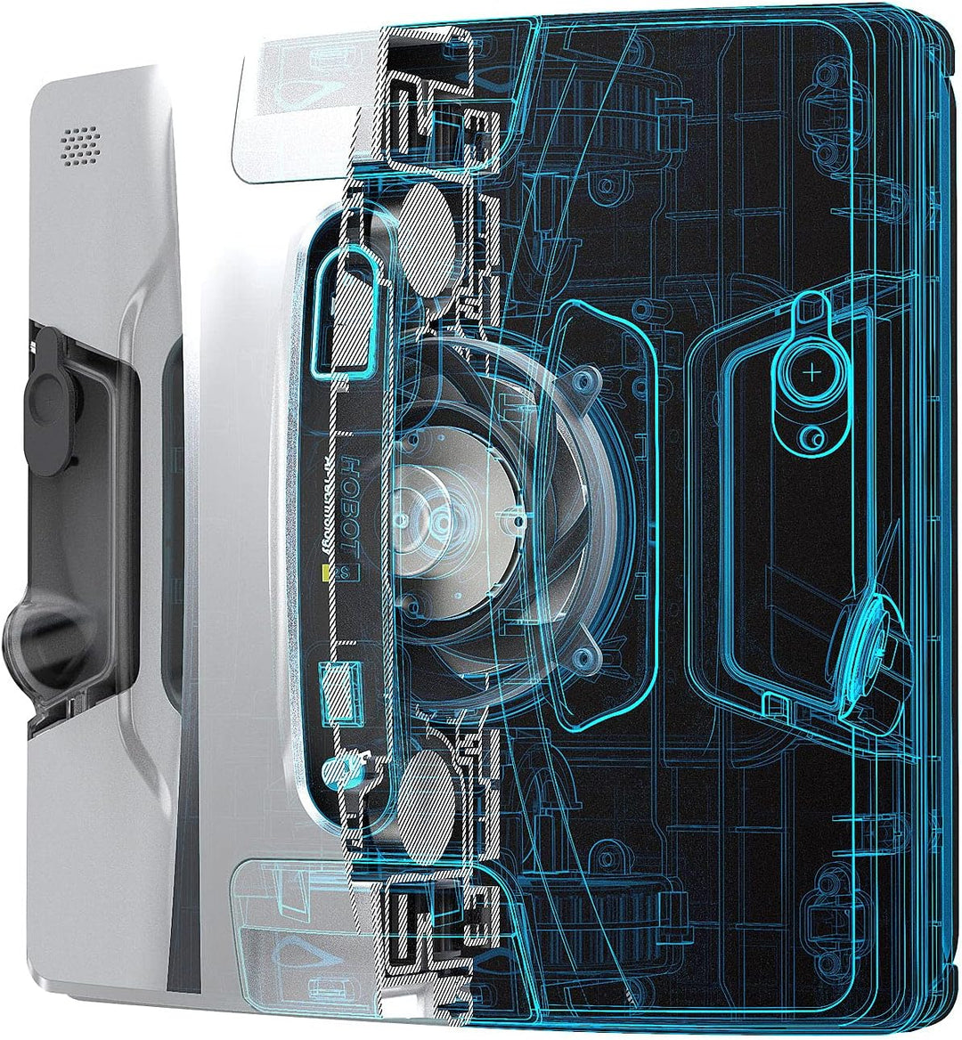 Sichler Exclusive Fensterwischroboter: HOBOT-2S Profi-Fensterputz-Roboter; Dual-Sprüher; Sprachausga
