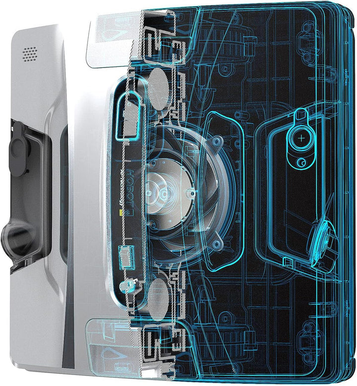 Sichler Exclusive Fensterwischroboter: HOBOT-2S Profi-Fensterputz-Roboter; Dual-Sprüher; Sprachausga