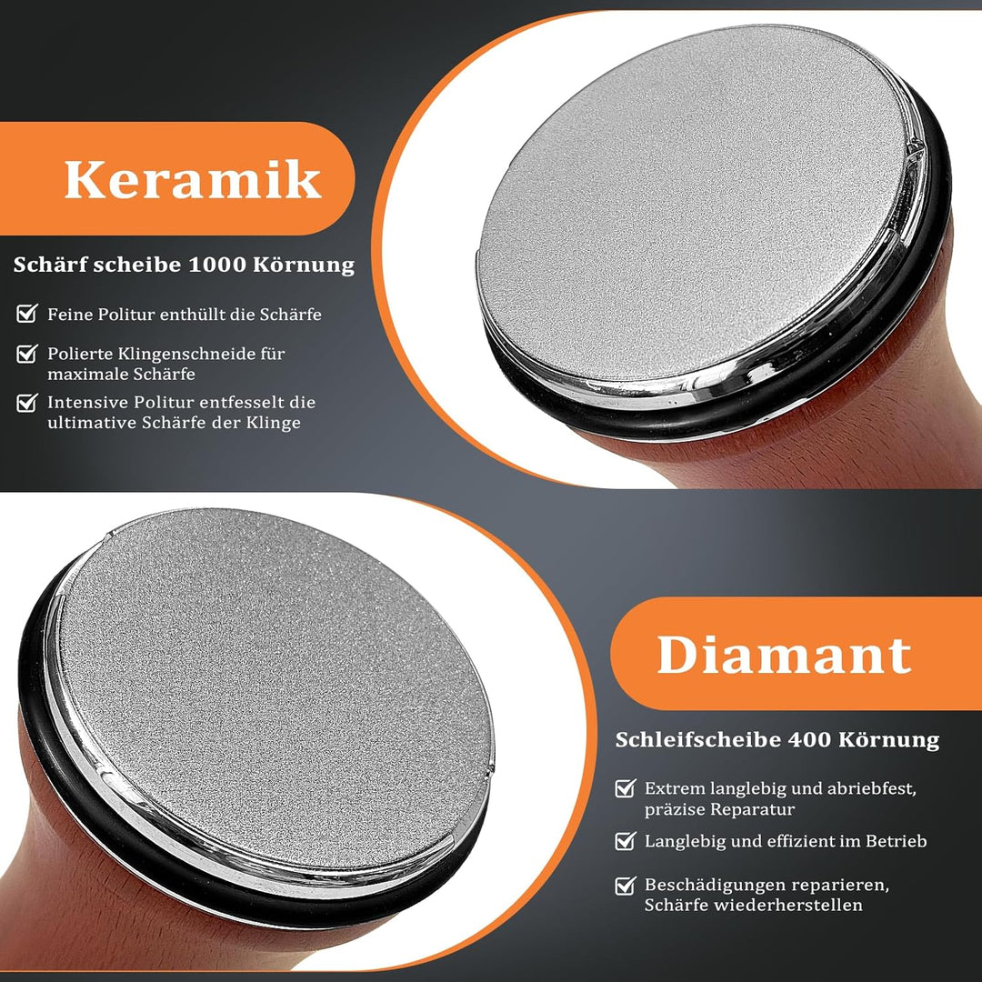 6 Stück Diamant Schleifplatte Ersatzklinge für Sechseck Messerschärfer – Ø5 cm, 1 mm Dicke – Hochprä