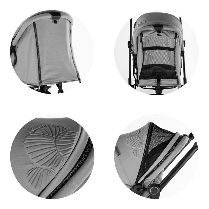 Chipolino Kinderwagen Revolut, Sitz 360 Grad drehbar, verstellbar, EVA-Reifen creme, creme