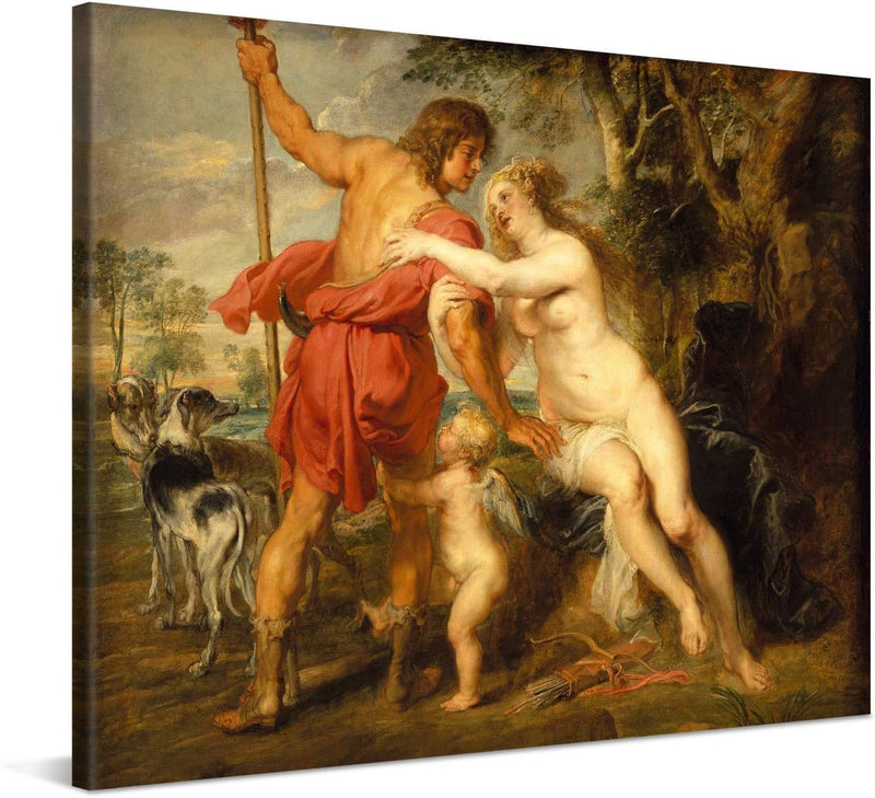 PICANOVA – Peter Paul Rubens – Venus and Adonis 100x75cm – Bild auf Leinwand – Premium Kunstdruck Au