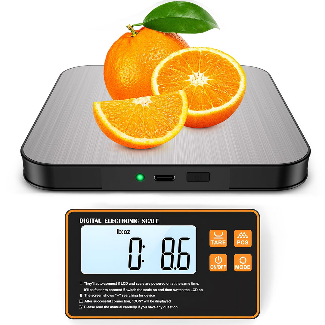[Neu] Brifit Digitale Küchenwaage 15kg/1g mit Abnehmbarem Display – Wiederaufladbare Küchenwaage mit