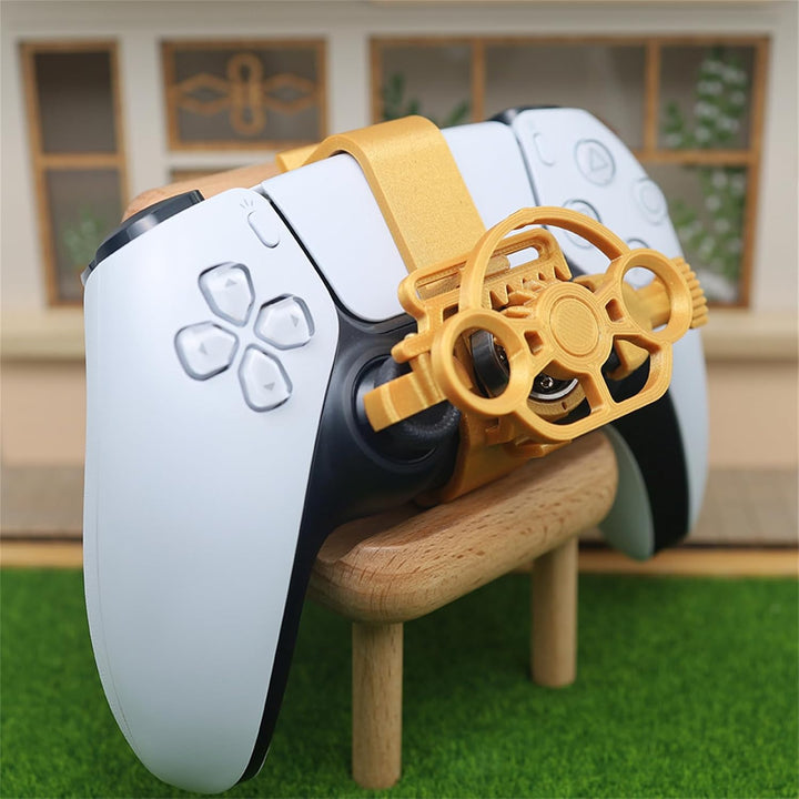 LICHIFIT Mini-Lenkrad für PS5-Rennspiel-Controller, Fahrsimulator, 3D-Druck-Lenkrad für PlayStation