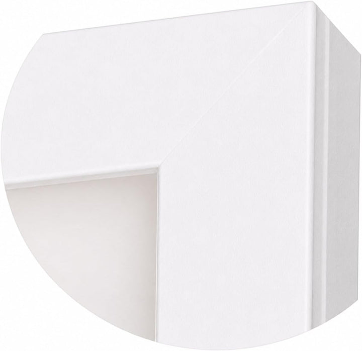 3D Trikotrahmen mit Kunstglas | Grösse: 70x90cm | Material: MDF | Farbe: weiss-weiss | Tiefer Rahmen