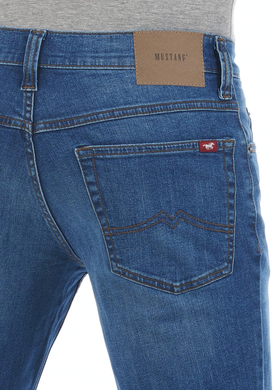 MUSTANG Herren Jeans Tramper Straight Fit Jeanshose Hose Denim Stretch Baumwolle Blau Schwarz w30 w3