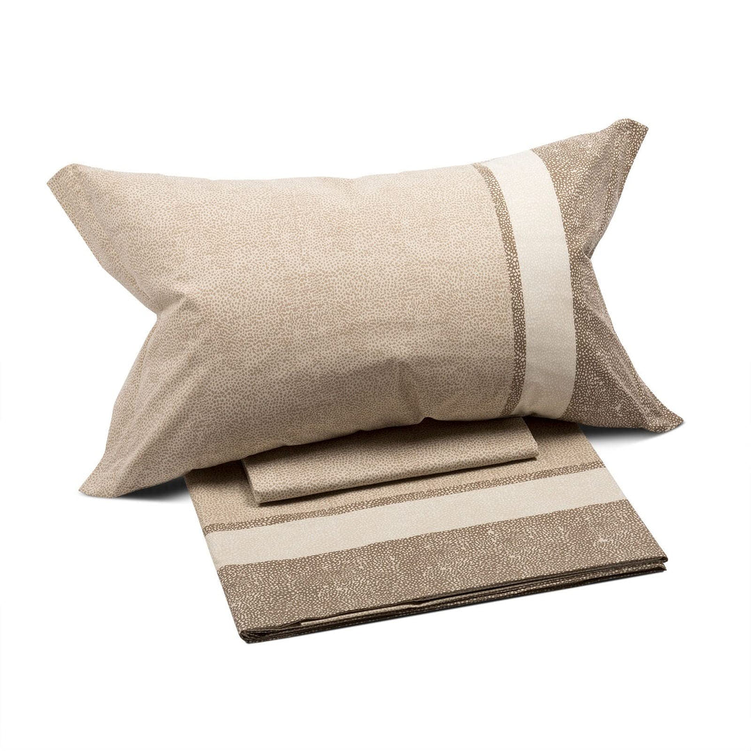 Caleffi Bettwäsche-Set für Doppelbett (Laken 180 x 200 cm, Bettbezug 245 x 280 cm) 180 X 200 cm Natu