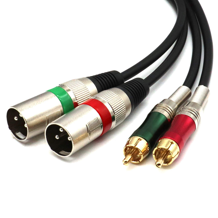 Dual-XLR-auf-Cinch-Kabel, 2 XLR-Stecker auf 2 Cinch-Stecker, HiFi-Audiokabel für Verstärker, Mischpu
