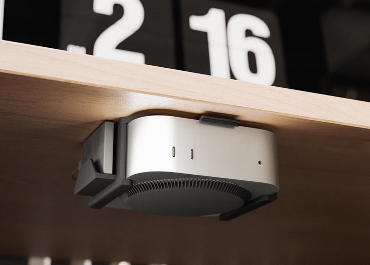 Untertischhalterung Mac Mini 2024 M4/M4 Pro - sichere, Platzsparend, Schutz, einfacher Zugang, Ablag