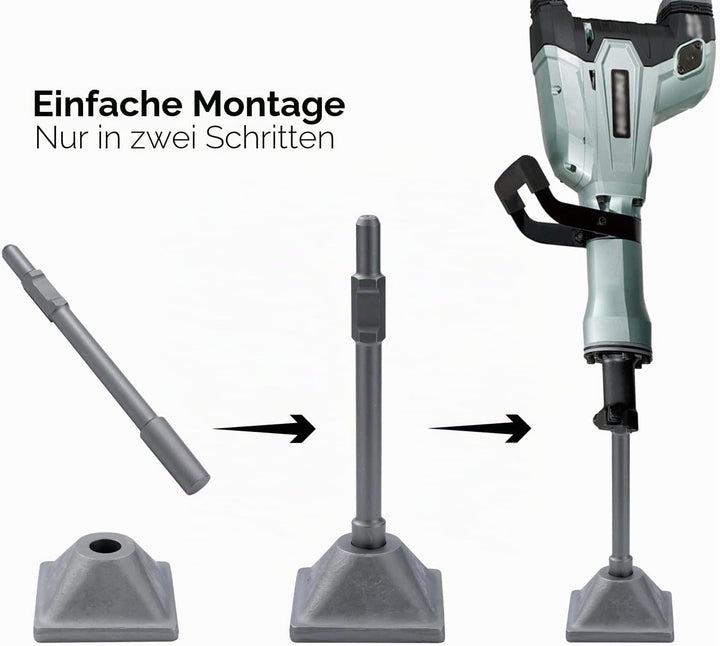 TOPWAY PH65 Presshammer-Bodenstampfer, 9 kg, 1-1/8 Zoll Sechskantstampferschaft und Platte, für Pres