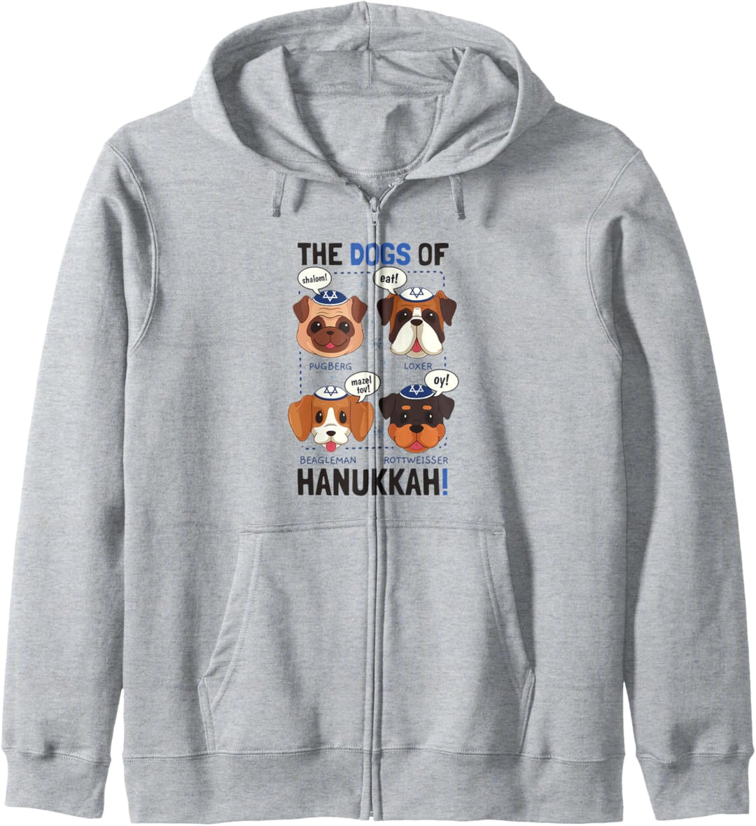 Lustige Hanukkah-Hund-Pun-Geschenke für Männer Frauen Kinder Kapuzenjacke