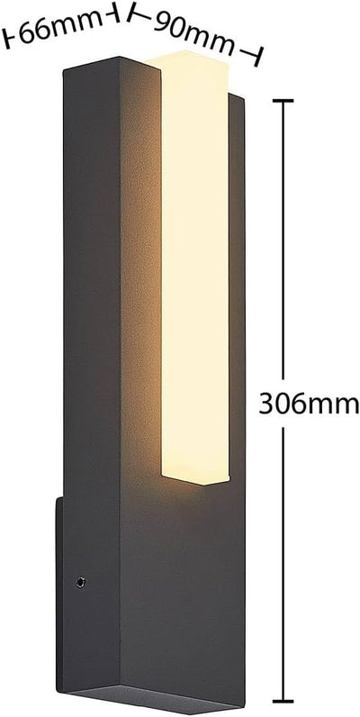 Lucande LED Wandleuchte aussen 'Virgalia' (Modern) in Schwarz aus Aluminium (1 flammig,) - LED-Ausse