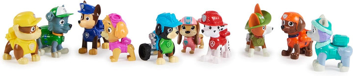 Paw Patrol, 10. Jubiläum, Action Pack Pups Figuren Geschenkset mit 10 Hundefiguren zum Sammeln, Spie