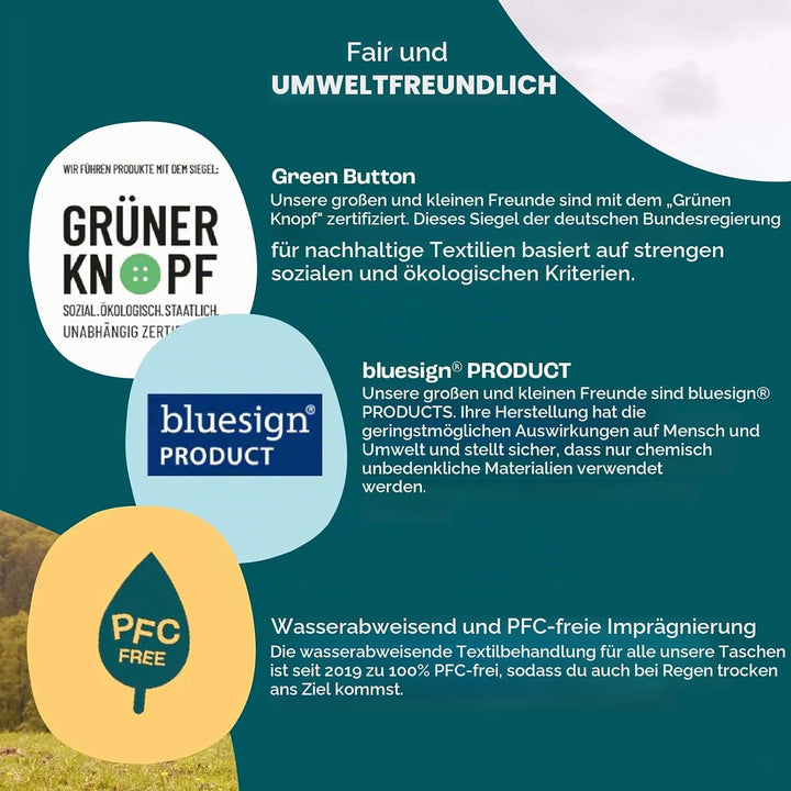 Affenzahn Kinderrucksack Grosser Freund | Kindergartenrucksack für Kinder von 3 bis 5 Jahren mit fun