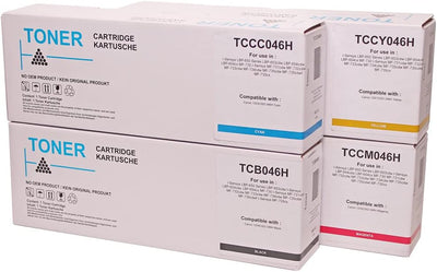 ABC Set 4X alternativ Toner für Canon 046H 046 für I-Sensys LBP-650 Series LBP-653cdw LBP-654cdw LBP