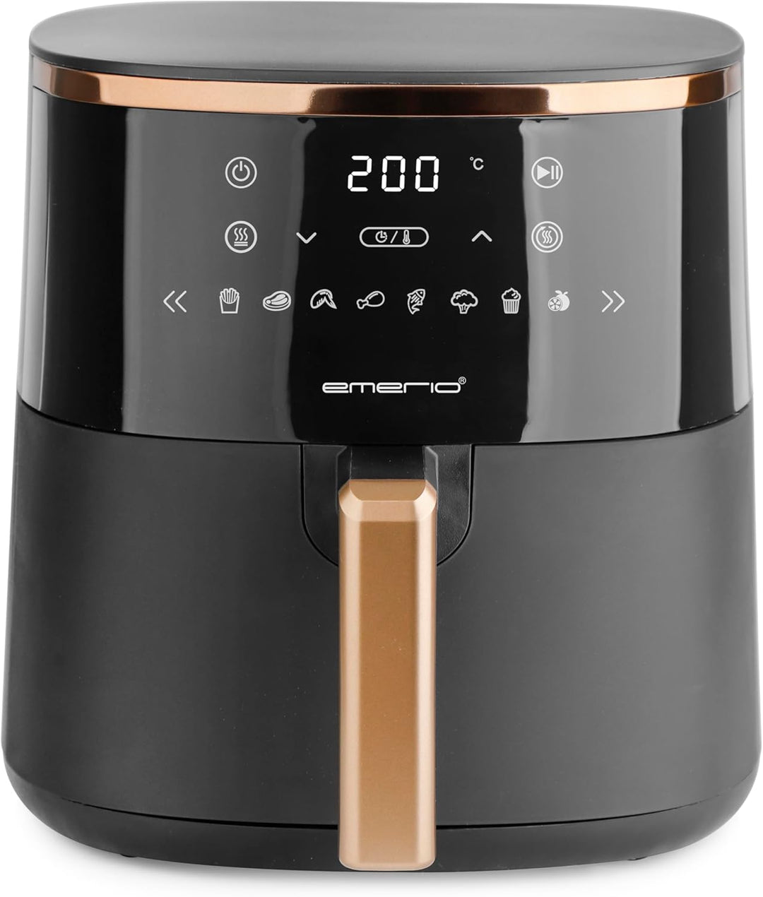 EMERIO digitale XL Heissluftfritteuse mit 4,2L | AirFryer | Kupfer Edition | Frittieren ohne extra Ö