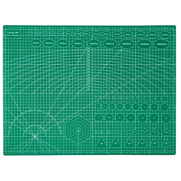 QILZO® Schneidebrett, A2, doppelseitig, 3-lagig, zum Nähen und Basteln, Schneideunterlage für Patchw