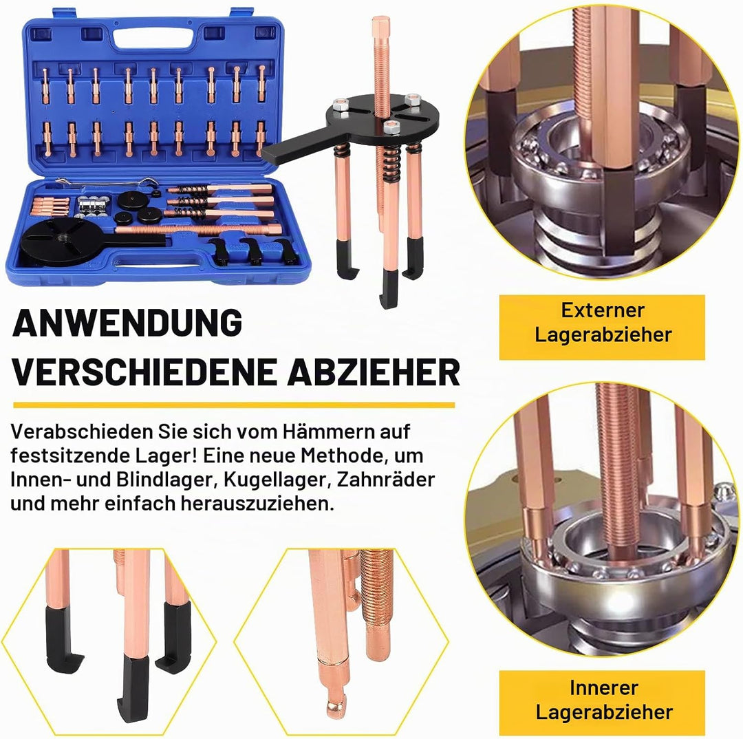 36 in 1 Lagerabzieher Set, Universal Innenlager Abzieher, Multifunktionales Lagerentfernungswerkzeug