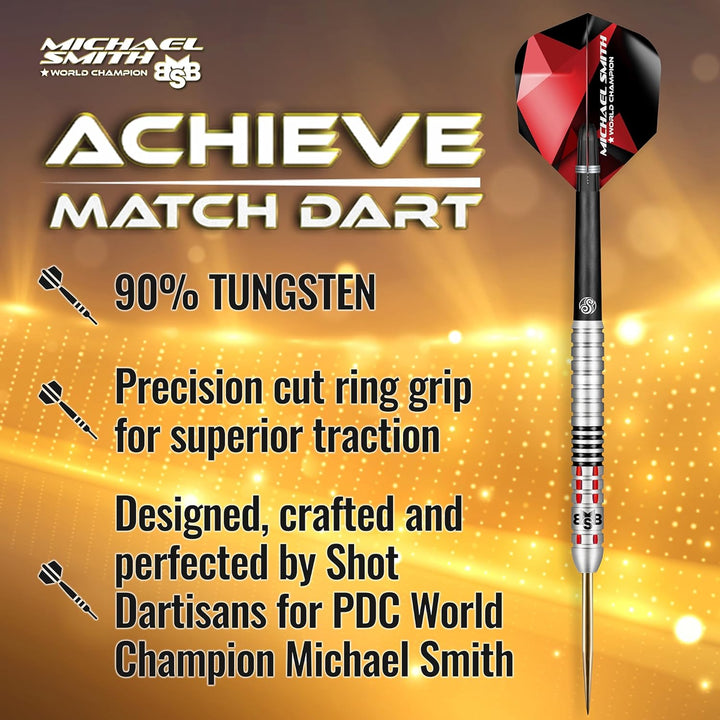 Shot! Steel Darts Michael Smith Bully Boy Achieve Matchdart 90% Tungsten Steeltip Darts Steeldart Ho