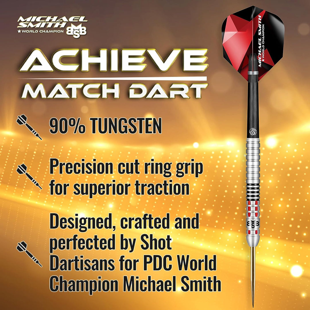 Shot! Steel Darts Michael Smith Bully Boy Achieve Matchdart 90% Tungsten Steeltip Darts Steeldart Ho
