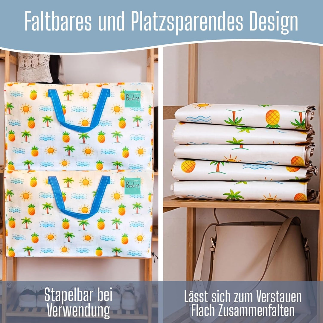 VENO Extra grosse, robuste Umzugstaschen mit breiter Öffnung und verstärkten Griffen, wiederverwendb