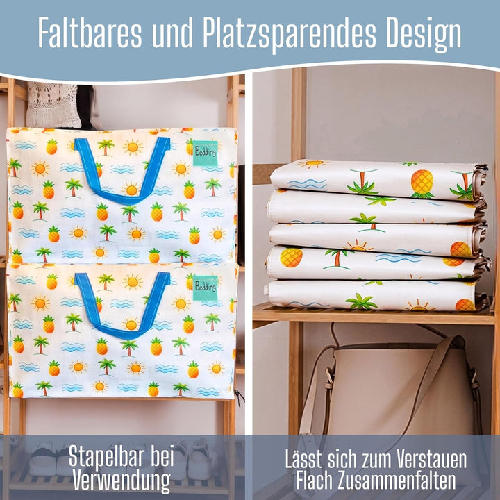 VENO Extra grosse, robuste Umzugstaschen mit breiter Öffnung und verstärkten Griffen, wiederverwendb