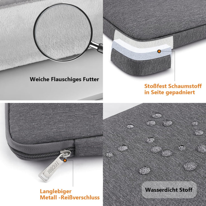 TECOOL 13,3 Zoll Laptop Tasche Hülle für MacBook Air 13 13,6 M4 M3 M2 M1(2025 2024-2010), MacBook Pr