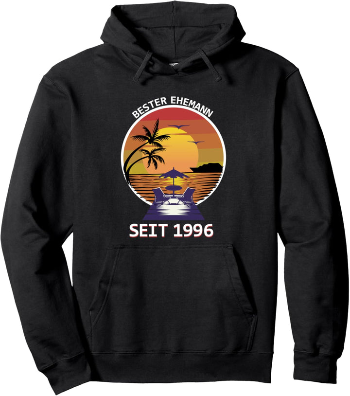 25.Hochzeitstag Silberhochzeit Jubiläum Bester Ehemann 1996 Pullover Hoodie