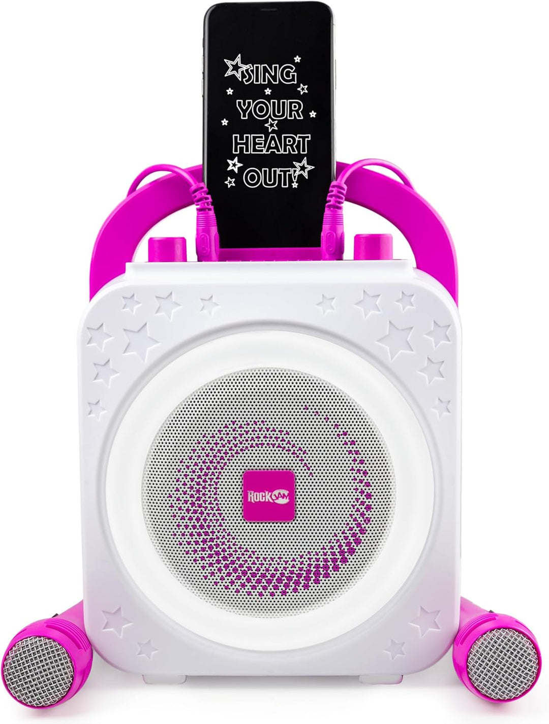 RockJam Ring Bluetooth Karaoke Machine with Two Mics
