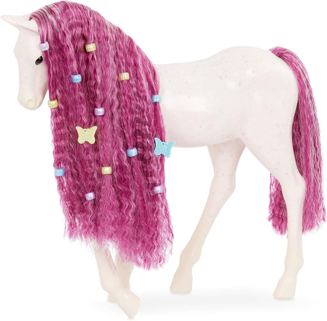 Our Generation - Estra & Delta - 46 cm-Puppe & Pferdefohlen-Set - Passend zu Fuchsia Haar - Zubehör