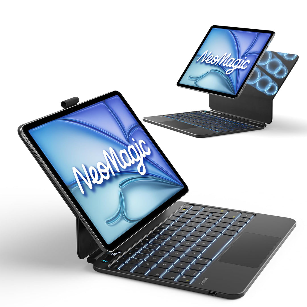 Inateck NeoMagic Magnetische Tastatur Hülle für Air 11" M4/M3/M2 (2026/2025/2024),Air 5/4,Pro 11 4/3