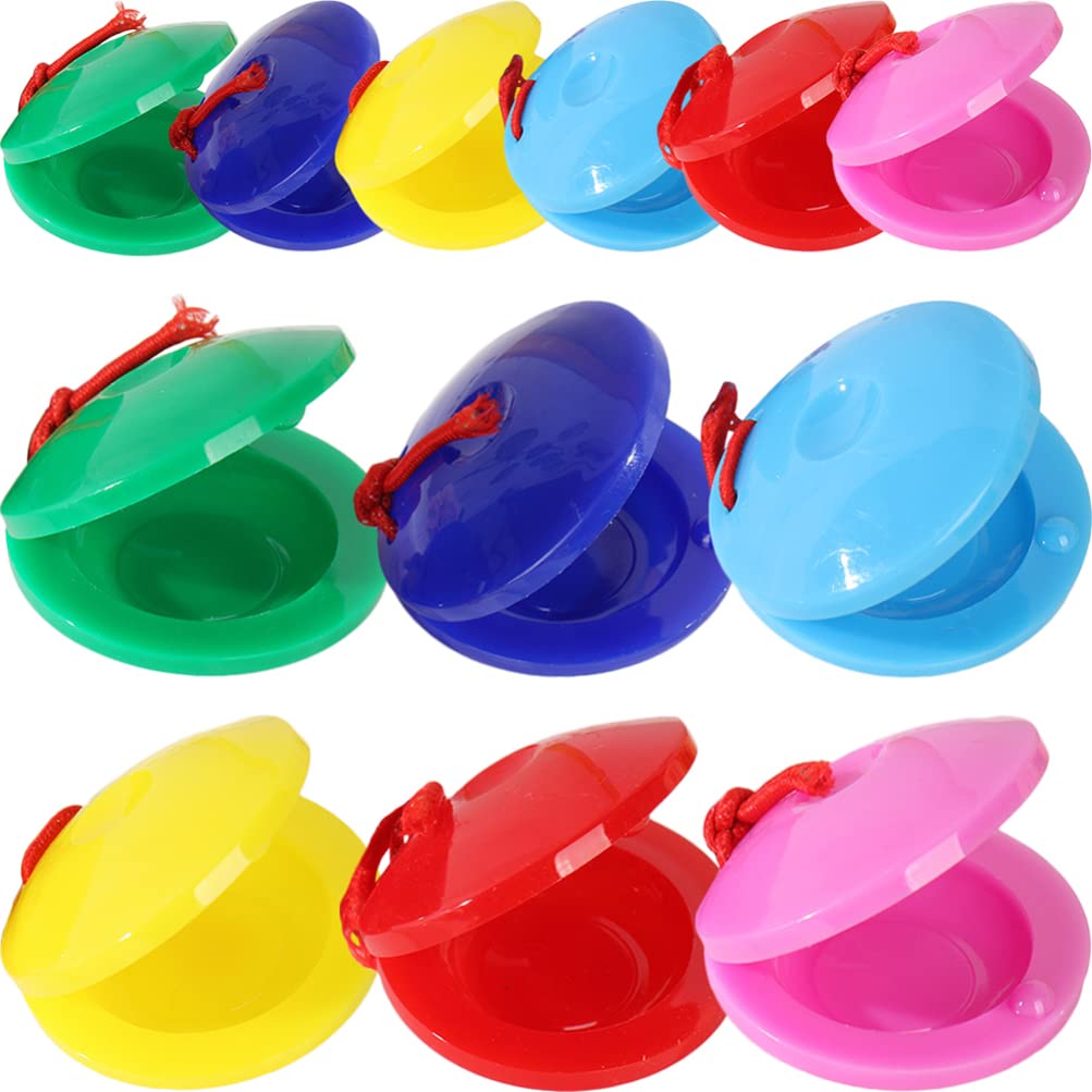 Toddmomy 12 Stücke Kunststoff Kastagnetten Instrument Kinder Finger Kastagnetten Musical Percussion