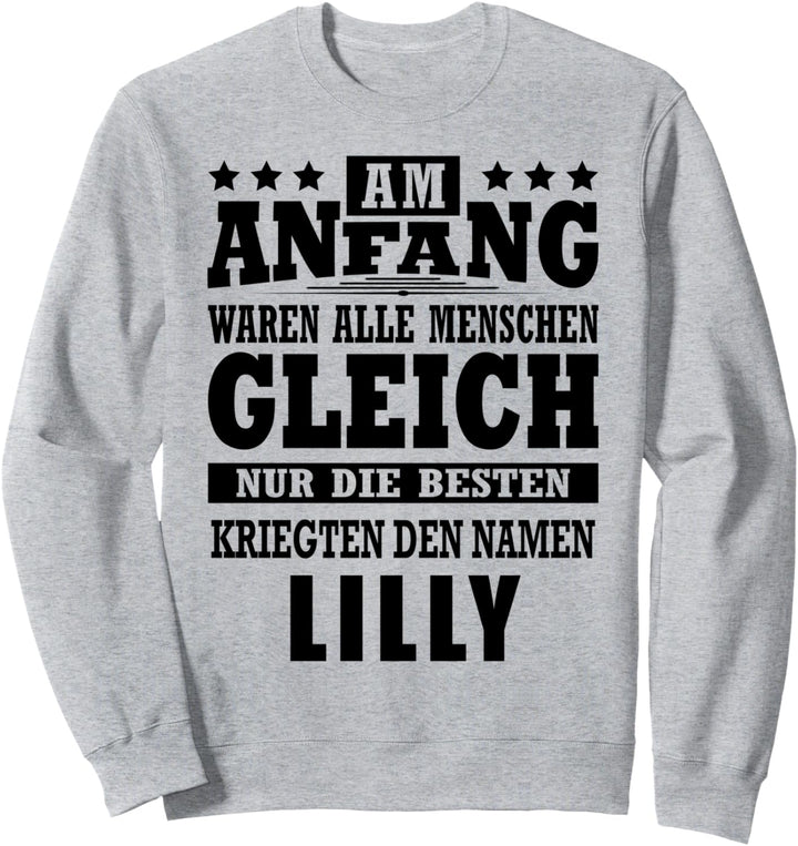 Name Lilly Vorname Namensgeschenke Namenstag Fun Sweatshirt