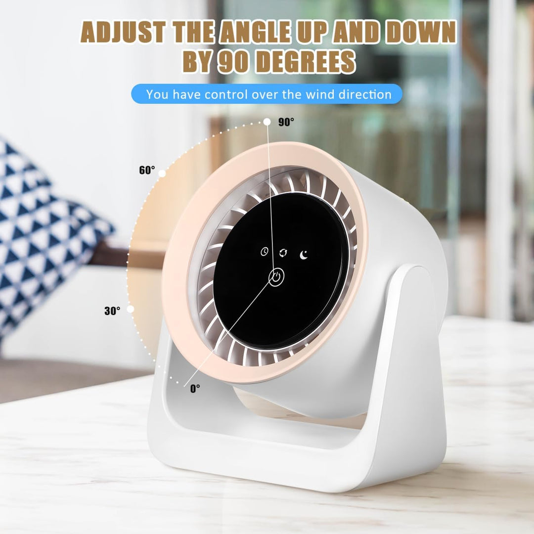 Cabilock USB Tischventilator mit Eispack Tragbarer Leiser mit Verstellbaren Geschwindigkeiten Schlaf