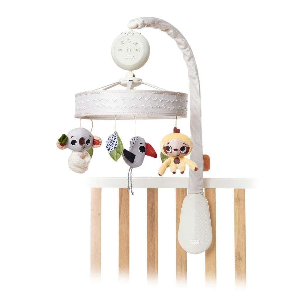 Tiny Love Boho Chic Luxe Baby-Mobile, Stylisches Mobile mit Beruhigenden Melodien, Timer und LED Lic