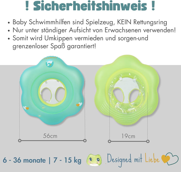 EDWEKIN® Baby Schwimmring, Mitwachsende Schwimmhilfe, Schwimmsitz Kleinkinder, Baby Float, Kinder Sc