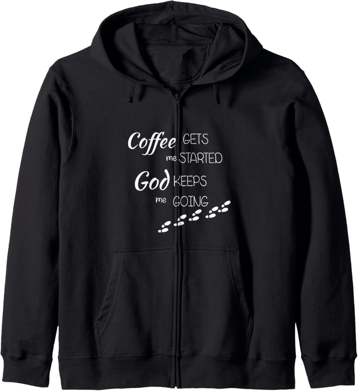 Kaffee I Gott I Christlicher Spruch I Christ I Lobpreis Kapuzenjacke