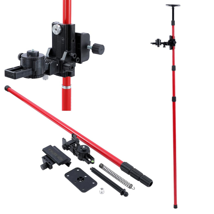 TOPWAY Laser Niveau Teleskopstange 115–300 cm Regulierbare Höhe Teleskop-Nivellierlatte ausziehbar v