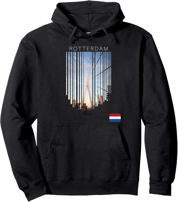 Rotterdam Niederlande Flagge Pullover Hoodie