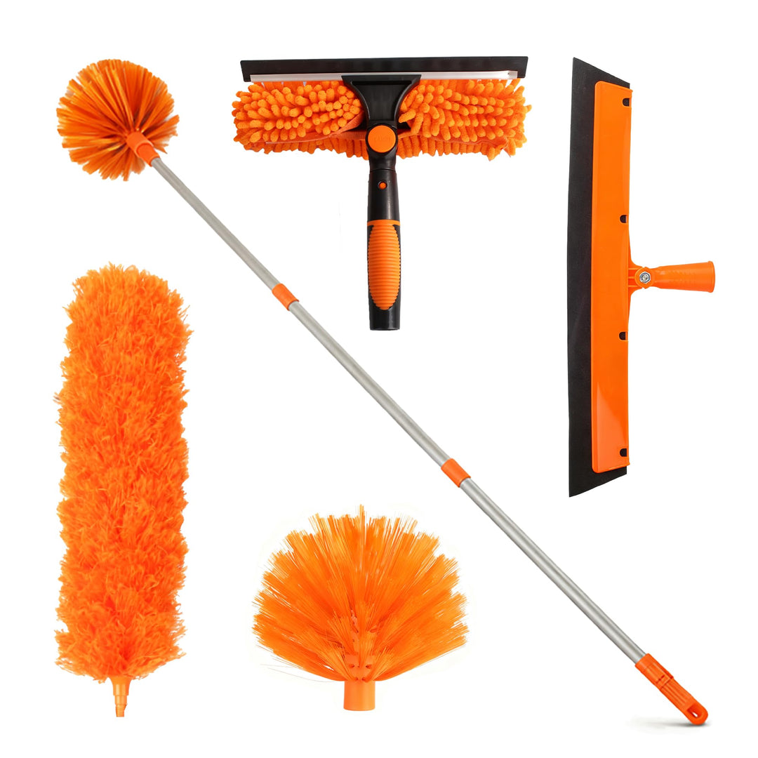 Staubwedel Teleskop 6m,Outil de Nettoyage de gouttière de Manches Télescopiques mit 1,5 bis 4,9m,Wie